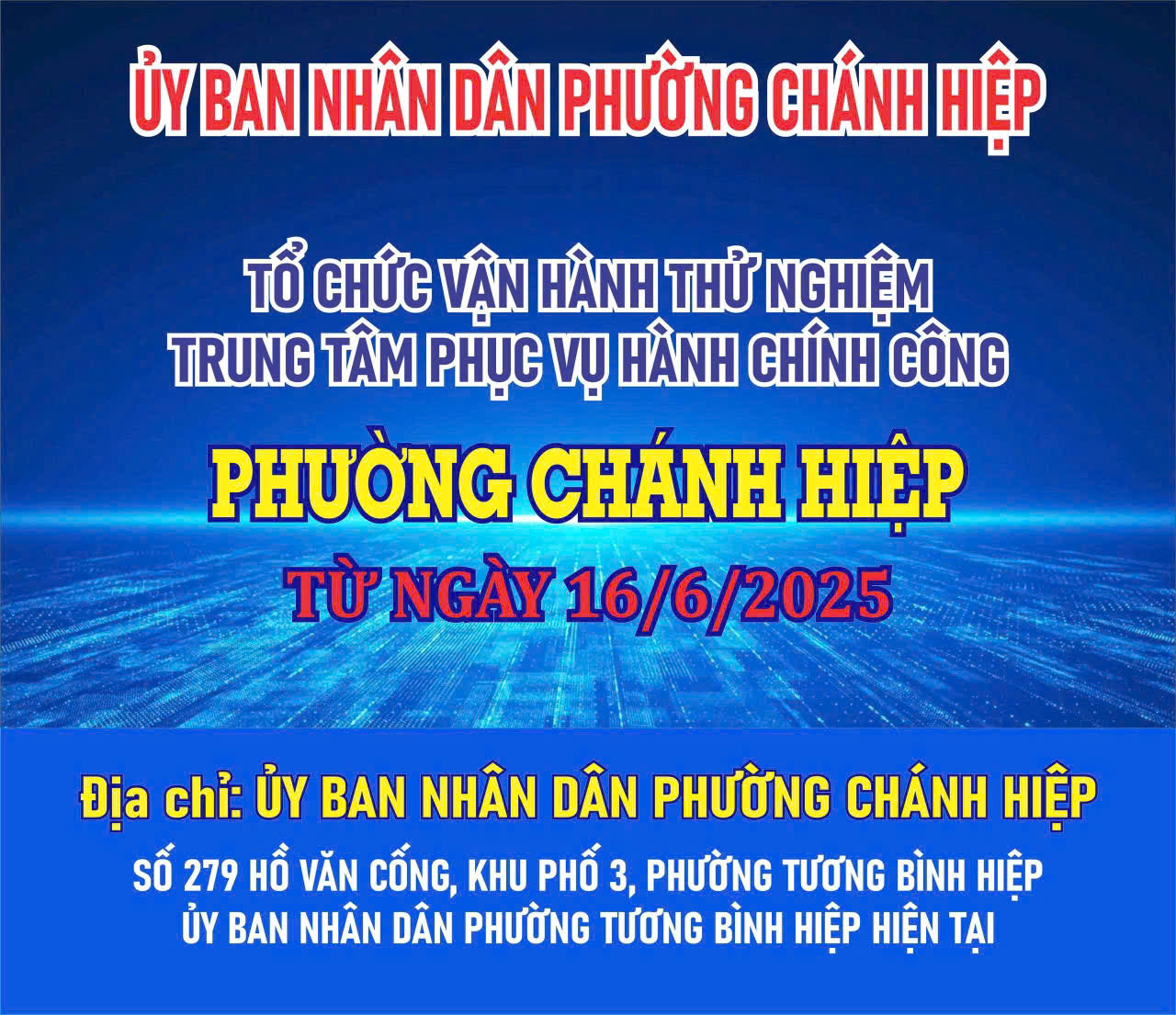 Phường Chánh Hiệp Tiến hành vận hành thử nghiệm