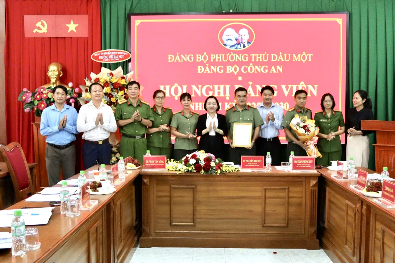 Đảng bộ Công an phường Thủ Dầu Một tổ chức Hội nghị Đảng viên, nhiệm kỳ 2025-2030